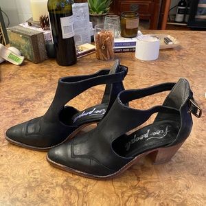 Free People western open booties